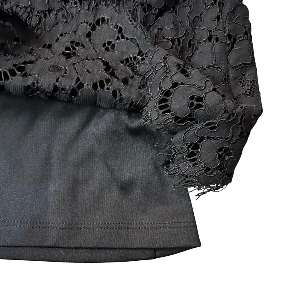 Rafaella Blouse Womens L Used Black Floral Lace Attached Cami - Picture 16 of 16